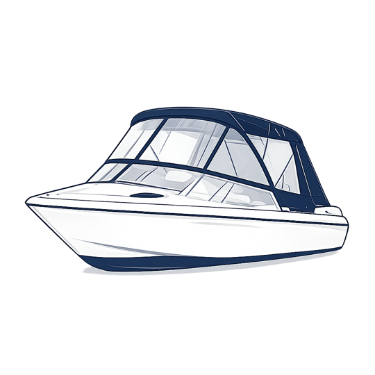 Boot mit maßgefertigtem Verdeck
